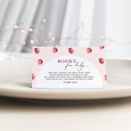 Strawberry books for baby ticket enclosure card