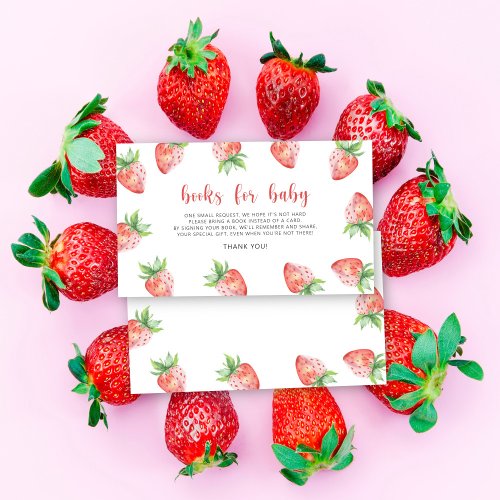 Strawberry _ books for baby ticket enclosure card