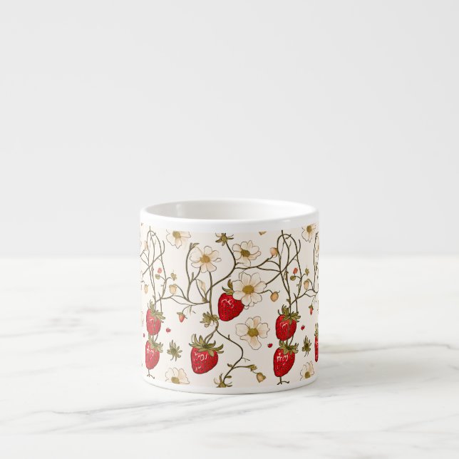 Strawberry Botanical Espresso Cup (Front)