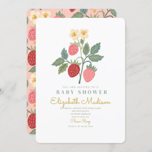 Editable Strawberry Baby Shower Invitation Berry Sweet Baby Shower Invite  Berry Sweet Baby Shower Invite Printable 236V1 1 -  Norway