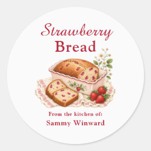 Strawberry Bread Homemade Gift Label