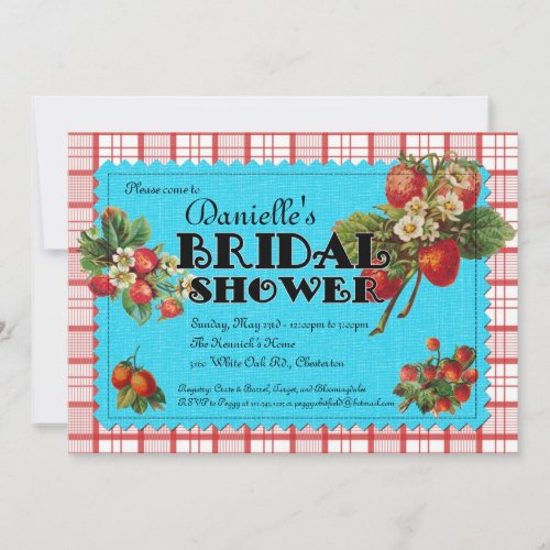 Strawberry Bridal Shower Invitation