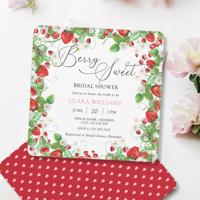 Strawberry Bridal Shower Invitation (Creator Uploaded)