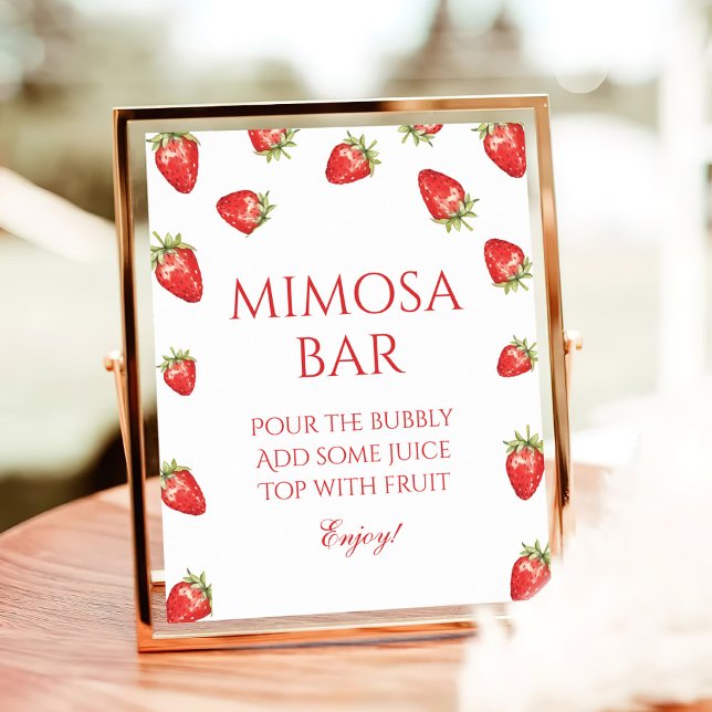 Strawberry Bridal Shower Mimosa Bar  Poster (Creator Uploaded)