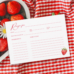Strawberry Bridal Shower Recipe Card