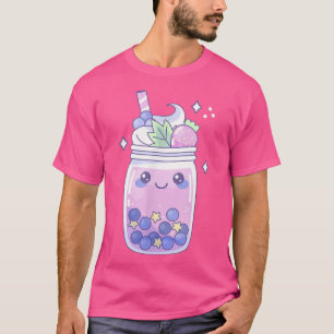 Strawberry Bubble Milk Tea Boba Cute Kawaii Aesthe T-Shirt