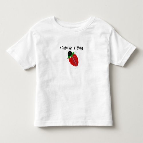 Strawberry Bug Design Toddler T_shirt