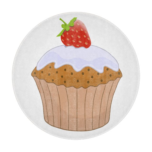 Strawberry Bun Cute Cutting Board (Front)