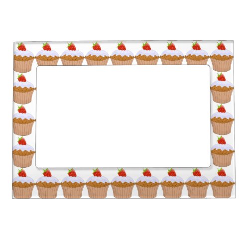 Strawberry Bun Pattern Magnetic Frame