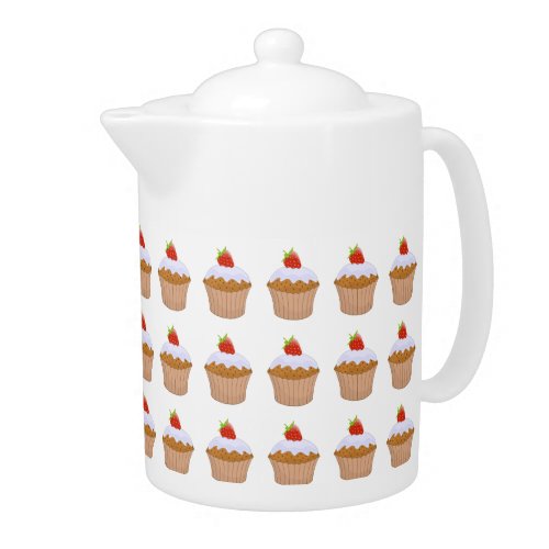 Strawberry Bun Pattern Teapot