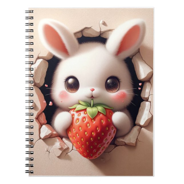 Strawberry Bunny Notebook (Front)