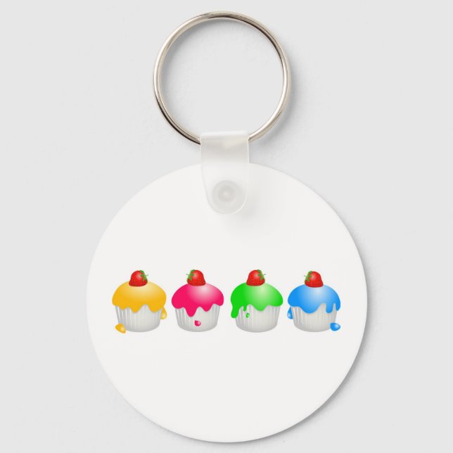 Strawberry Buns Keychain (Front)