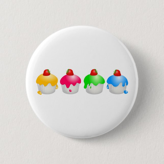 Strawberry Buns Pinback Button (Front)
