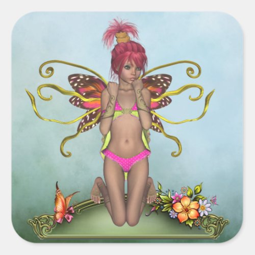 Strawberry Butterfly Fairy Sticker