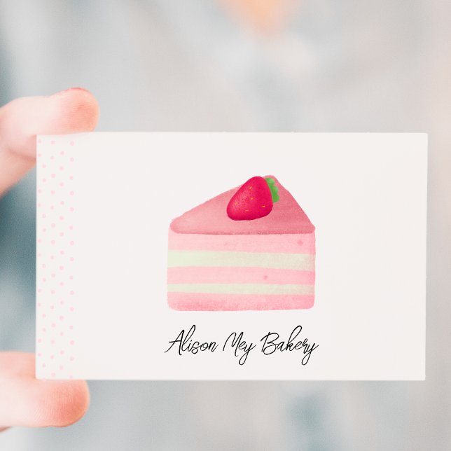 Strawberry Cake  Business Card (Creator Uploaded)