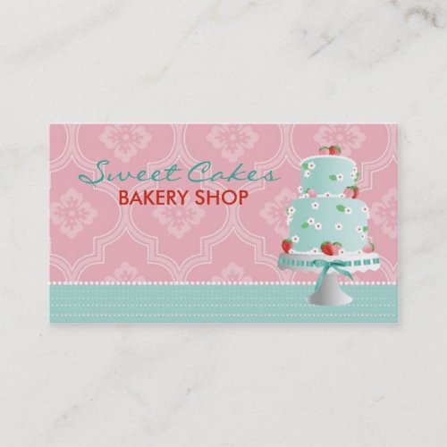 Strawberry Cake Business Card B2