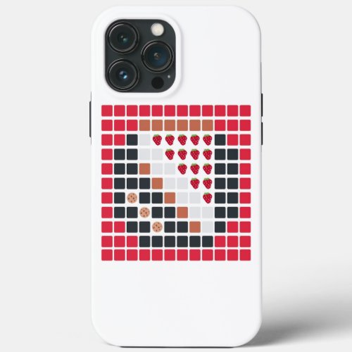 Strawberry Cake Emoji Art iPhone 13 Pro Max Case