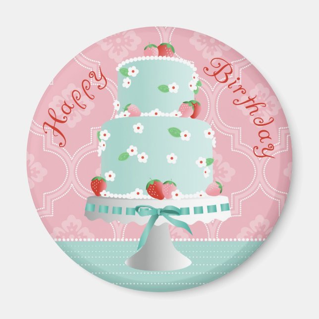 Strawberry Cake Magnet (Front)