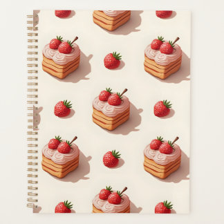 Strawberry cake pattern Planners