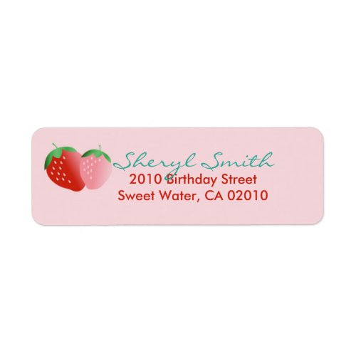 Strawberry Cake Return Label 2