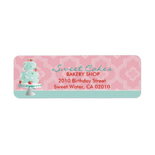 Strawberry Cake Return Label C
