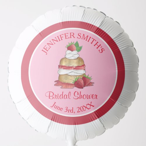 Strawberry Cake Shortcake Bridal Shower Birthday Balloon
