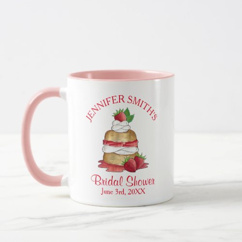 Strawberry Cake Shortcake Bridal Shower Birthday Mug