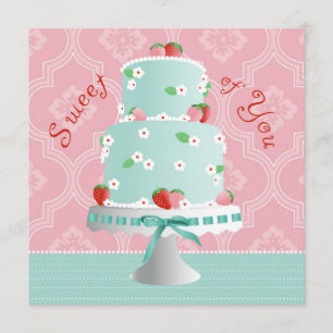 Strawberry Cake Thank You Card