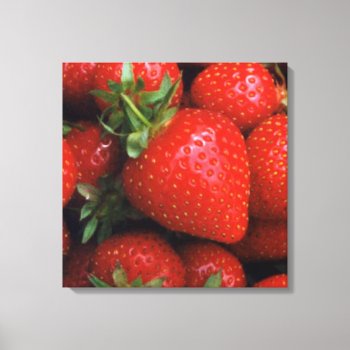 Strawberry Canvas Print by pjan97 at Zazzle