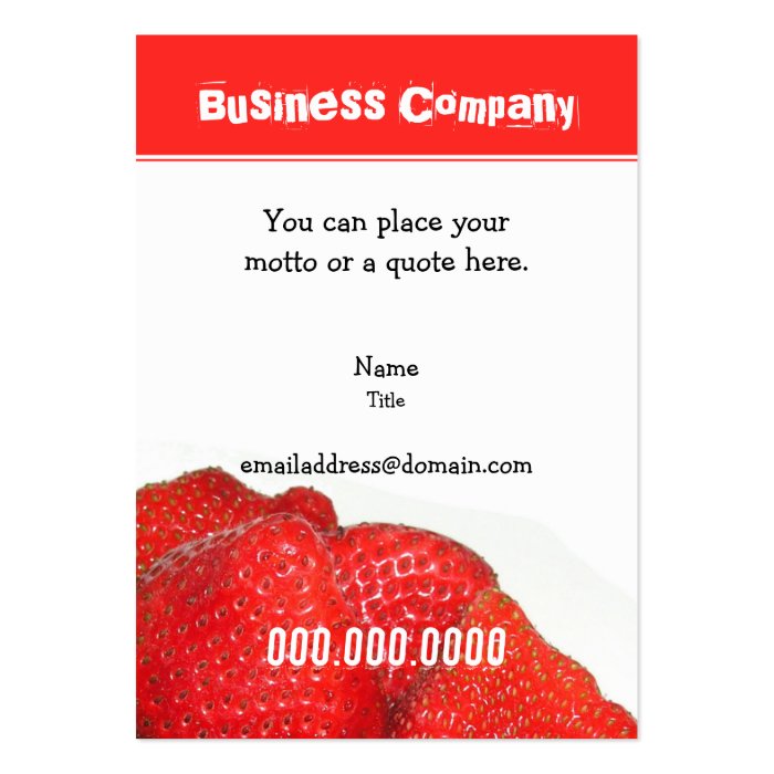 Strawberry   Card Template Business Card