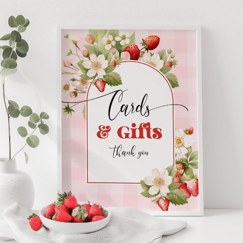 Strawberry Cards and gifts Poster