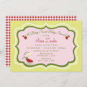 Strawberry Carriage Baby Shower Invitation (Front/Back)