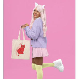 Strawberry cat kids pink cats cute stylish  tote bag