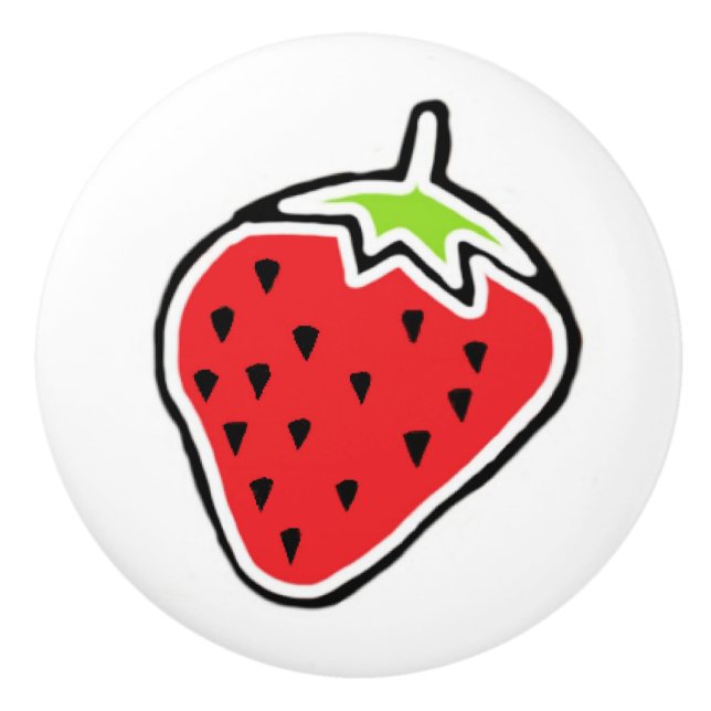 Strawberry Ceramic Knob (Front)
