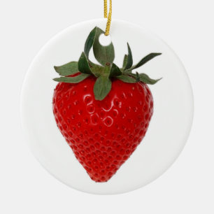 Strawberry Ceramic Ornament