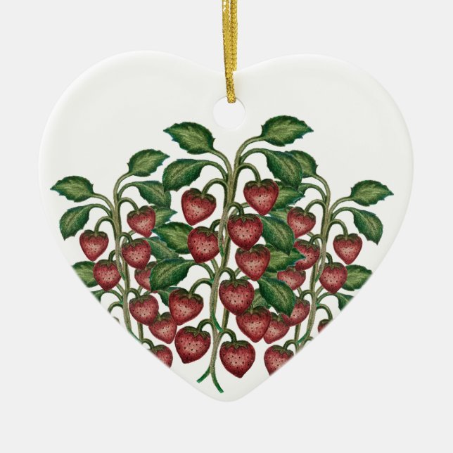 Strawberry Ceramic Ornament (Front)