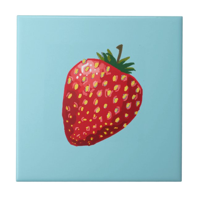Strawberry Ceramic Tile (Front)