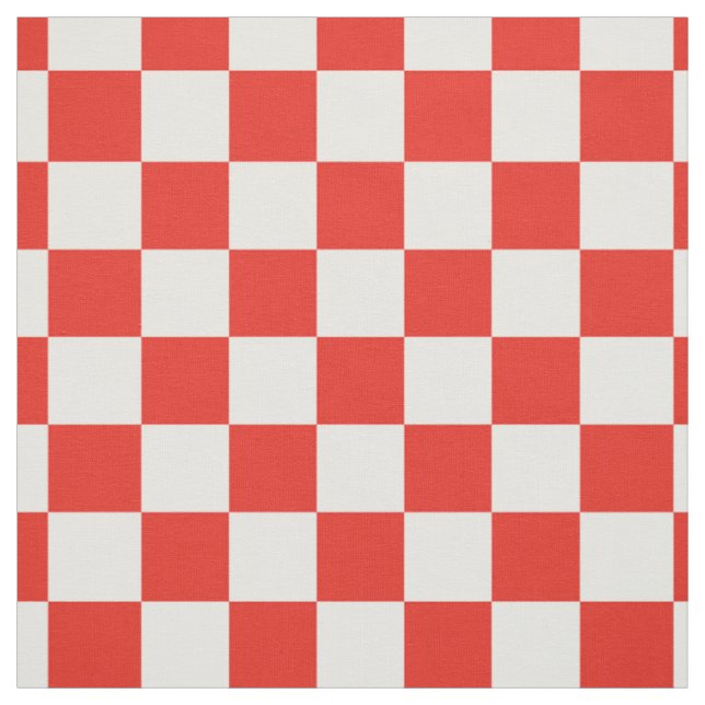 Strawberry Checkerboard in Red & Ivory Coordinated Fabric (Swatch)