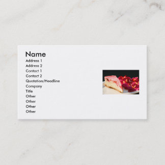 Strawberry Cheesecake And Orchids Business Card