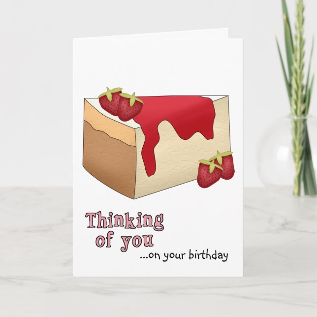 Strawberry Cheesecake Birthday Card (Front)