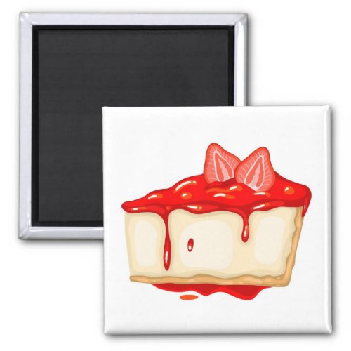 Strawberry Cheesecake delicious cake Magnet