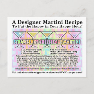 Strawberry Cheesecake Spring Martini Recipe Card