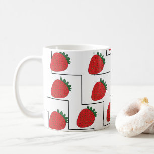 Strawberry Chevron Stripes Coffee Mug