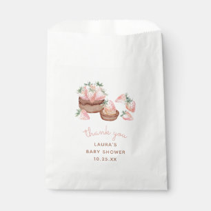 Strawberry Chocolate Cake Berry Sweet Baby Shower Favor Bag