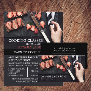 Strawberry Chocolate, Chef, Cooking Business Card
