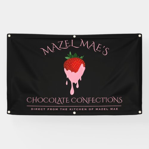 Strawberry Chocolate Covered Strawberry Banner
