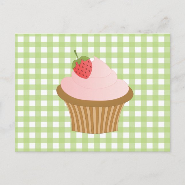 Strawberry Chocolate Cupcake Postcard (Front)