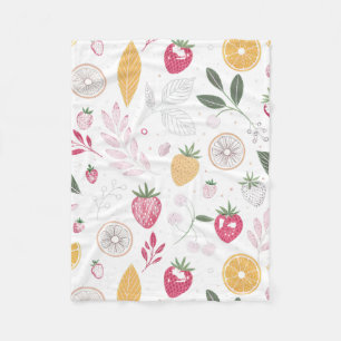 Strawberry Citrus Cozy Baby Fleece Blanket