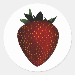 strawberry classic round sticker