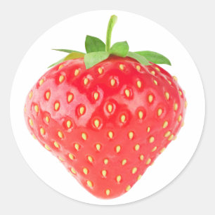 Strawberry Classic Round Sticker